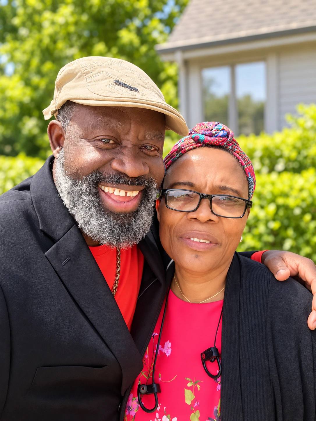 Pastor James and Pastor Esther outdoors